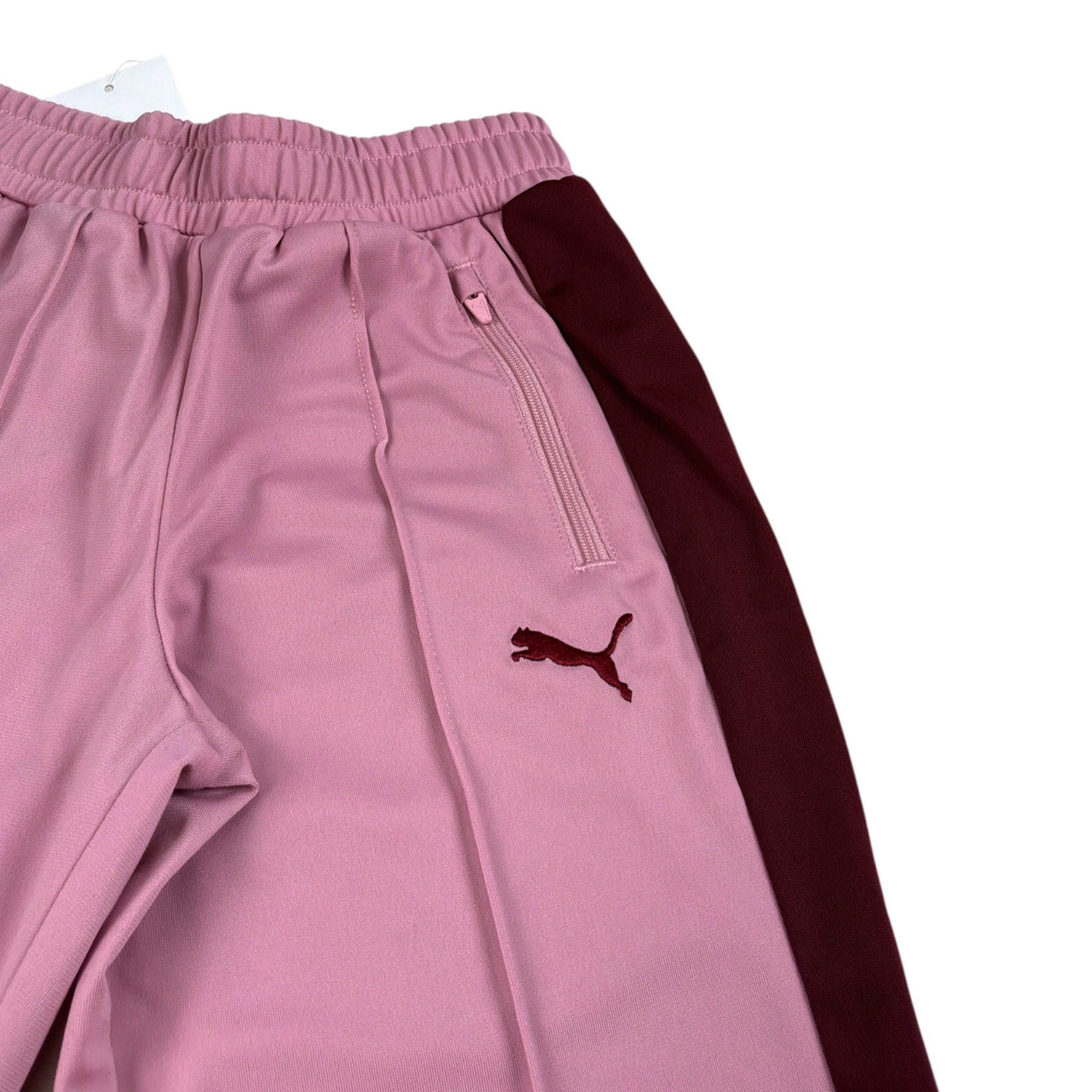 Puma Pantalone tinta unita con Logo Rosa per Bambina PNTPU ROSA PUMA 
