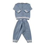Marlu' Completo 2 Pezz Maglia-Pantalone tinta unita Azzurro per Neonato IB6350 AZZURRO MARLU' 