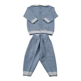 Marlu' Completo 2 Pezz Maglia-Pantalone tinta unita Azzurro per Neonato IB6350 AZZURRO MARLU' 