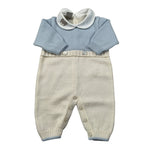 Marlu' Tutina Manica Lunga Bicolore Panna/Azzurro per Neonato IB6510 PANNA/AZZURRO MARLU' 