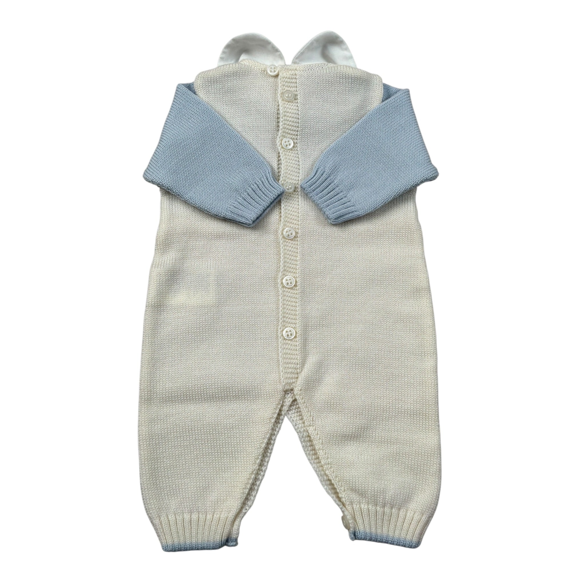 Marlu' Tutina Manica Lunga Bicolore Panna/Azzurro per Neonato IB6510 PANNA/AZZURRO MARLU' 