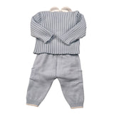 Marlu' Completo 3 Pezzi Salopette-Cardigan-Body Azzurro per Neonato IB6531 AZZURRO MARLU' 