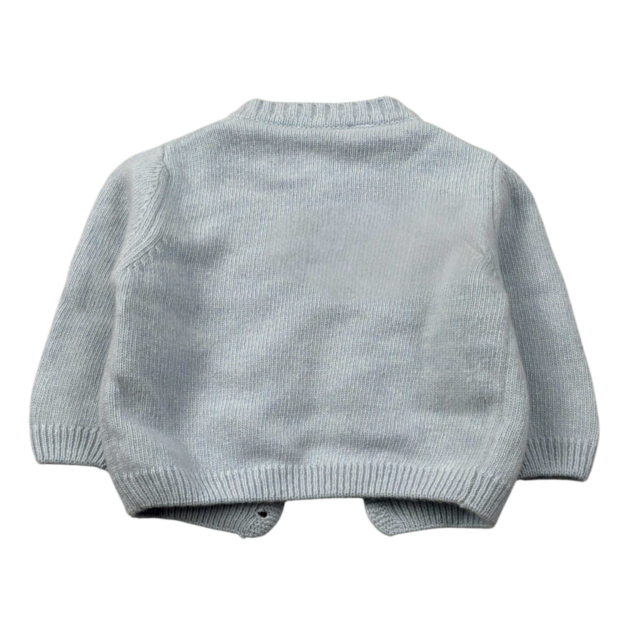 Pure Cardigan tinta unita Azzurro per Neonato PC02617 AZZURRO PURE 
