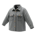 Pype Camicia tinta unita con Fantasia A Righe Grigio per Bambino CIPRO GRIGIO PYPE 