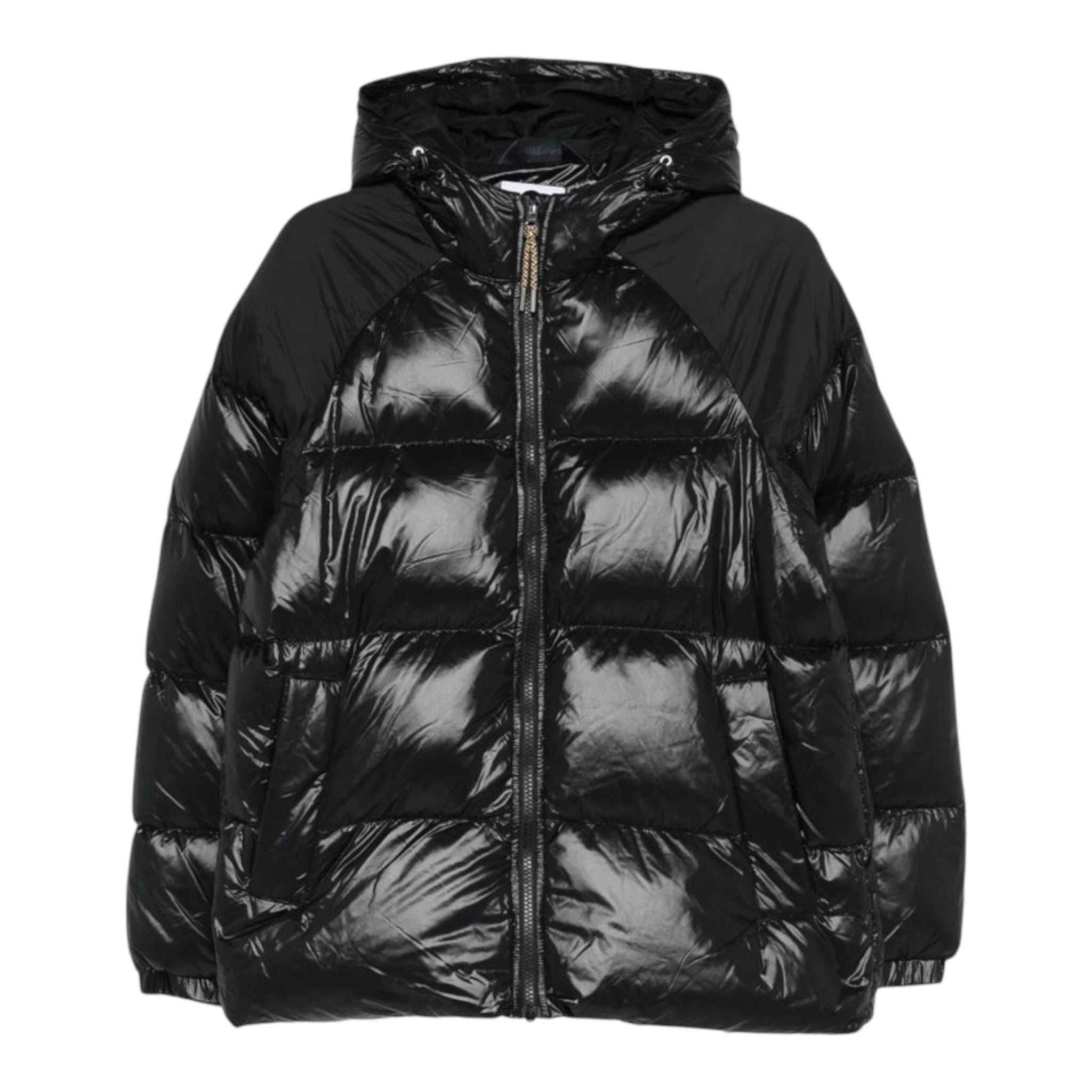 Pyrenex Giubbino tinta unita con Zip E Cappuccio Nero per Bambina CFU052400208 NERO PYRENEX 