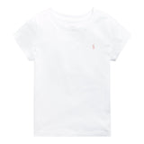 Ralph Lauren T-Shirt tinta unita con Logo Bianco per Bambina 312833549064 BIANCO RALPH LAUREN 