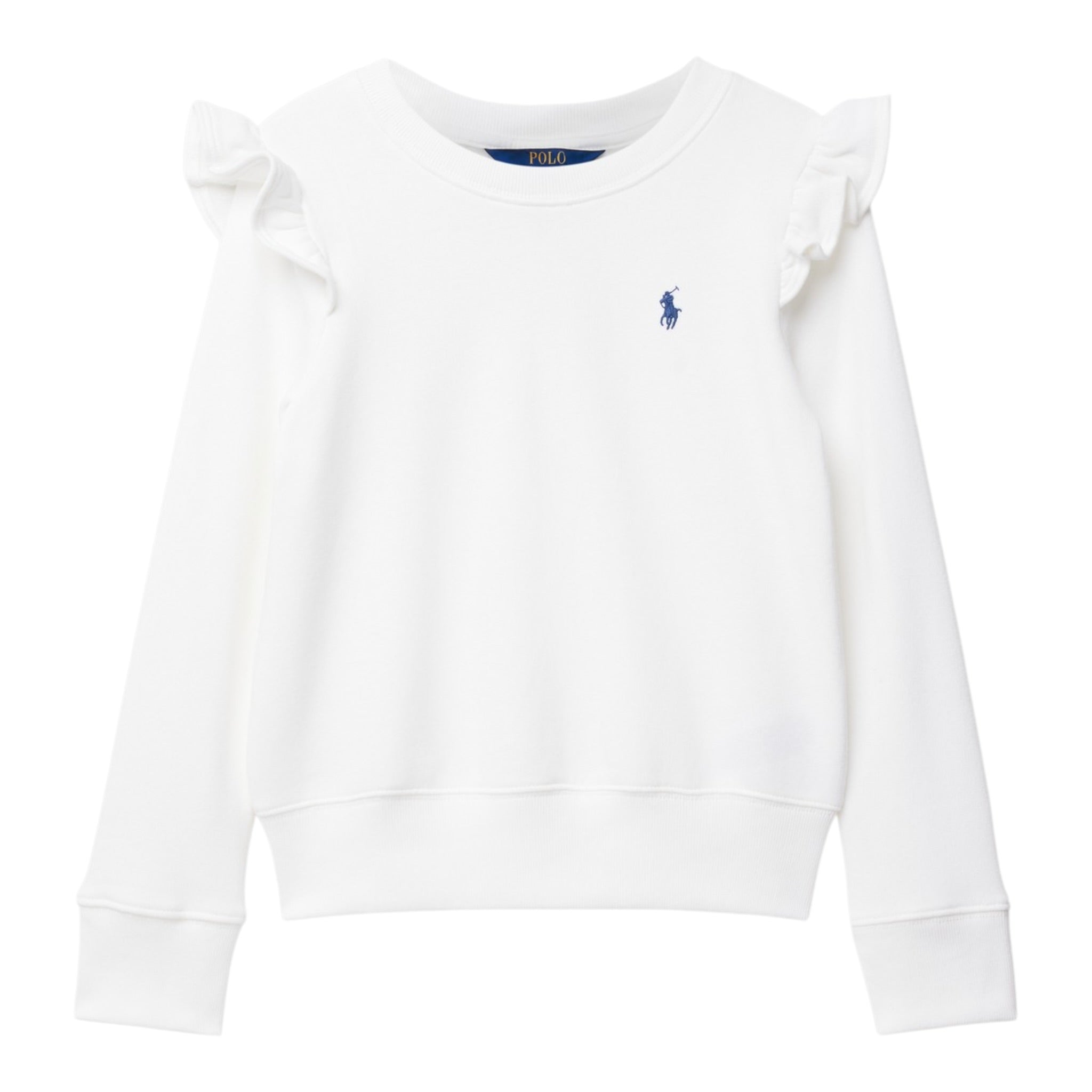 Ralph Lauren Felpa Chiusa Girocollo tinta unita Bianco per Neonata 312916769001 BIANCO RALPH LAUREN 