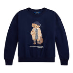 Ralph Lauren Felpa Chiusa Girocollo tinta unita con Stampa Blu per Bambino 312979037001 BLU RALPH LAUREN 