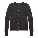 Ralph Lauren Cardigan tinta unita con Ricami Grigio per Bambina 313543047080 GRIIGO RALPH LAUREN 