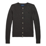 Ralph Lauren Cardigan tinta unita con Ricami Grigio per Bambina 313543047080 GRIIGO RALPH LAUREN 