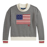 Ralph Lauren Maglia Bicolore con Colletto E Stampa Grigio per Bambino 313981062001 GRIGIO RALPH LAUREN 