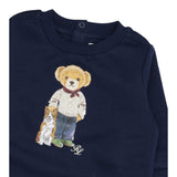 Ralph Lauren Tutina Manica Lunga tinta unita Blu per Neonato 32095288901 BLU RALPH LAUREN 