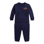 Ralph Lauren Completo 2 Pezzi Felpa-Pantalone tinta unita Blu per Neonato 320A96102002 BLU RALPH LAUREN 