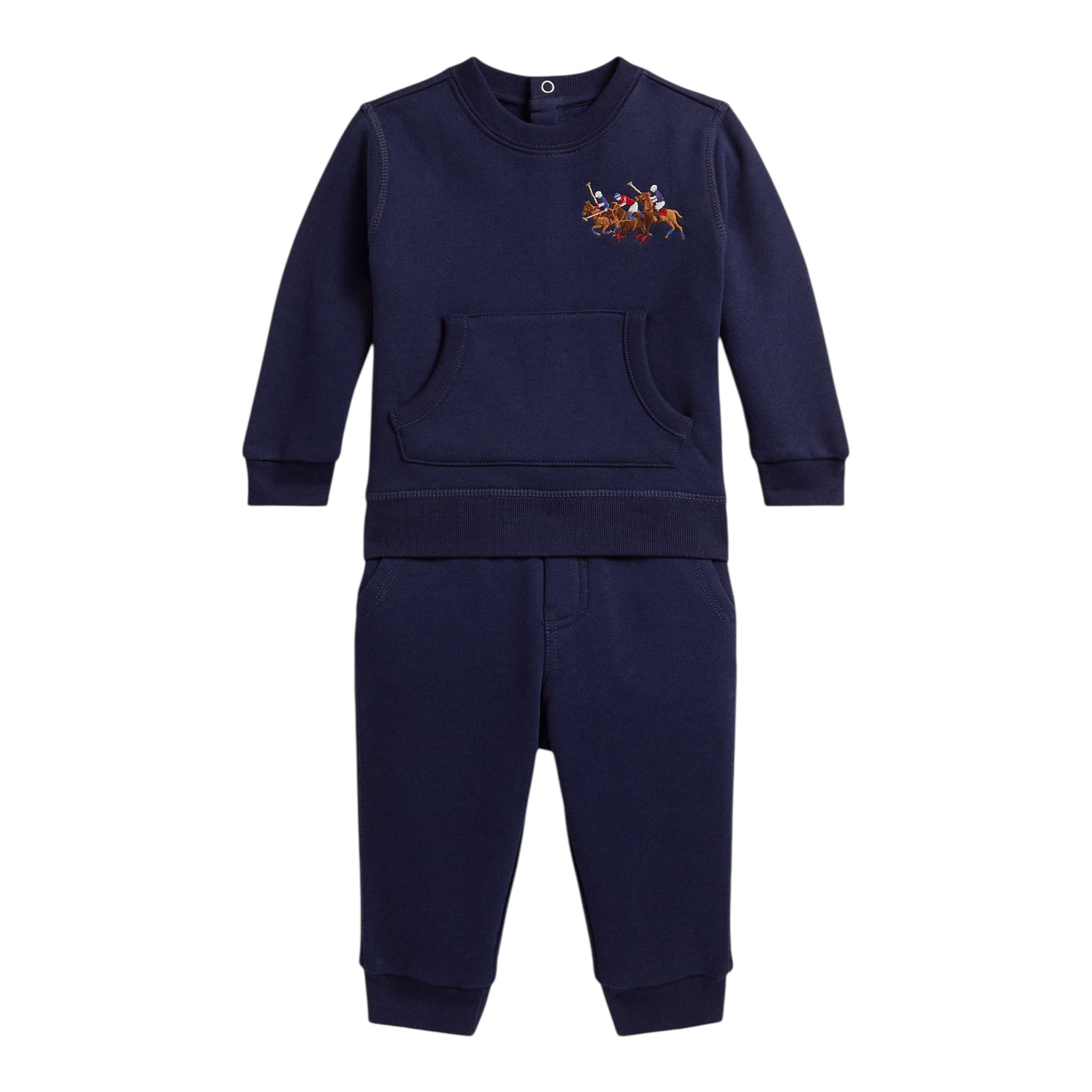 Ralph Lauren Completo 2 Pezzi Felpa-Pantalone tinta unita Blu per Neonato 320A96102002 BLU RALPH LAUREN 