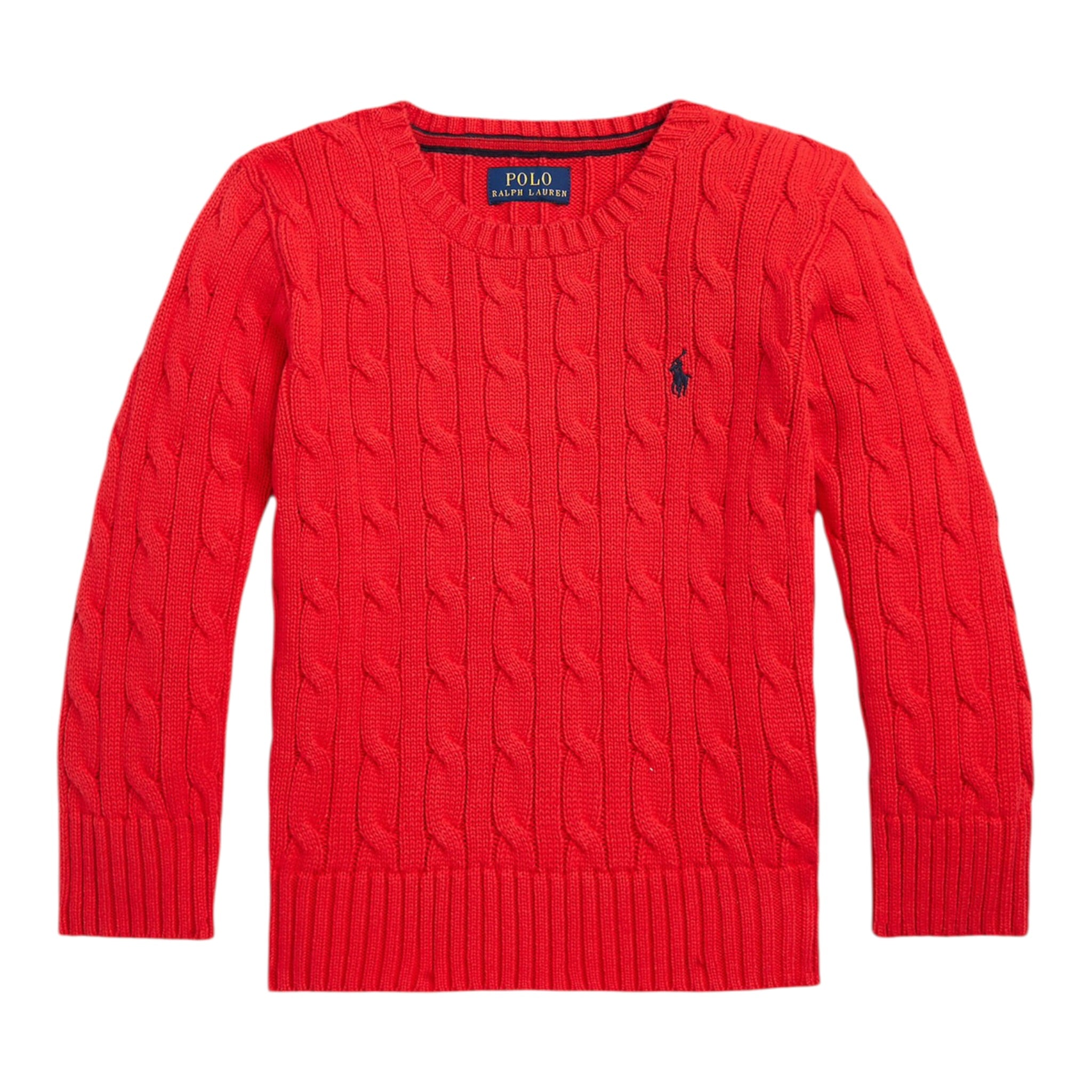 Ralph Lauren Maglia Girocollo tinta unita con Logo Rosso per Bambino 322702674043 ROSSO RALPH LAUREN 