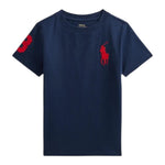 Ralph Lauren T-Shirt tinta unita con Logo Blu per Bambino 322832907039 BLU RALPH LAUREN 