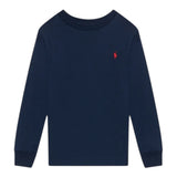 Ralph Lauren Shirt tinta unita con Logo Blu per Bambino 322843804002 BLU RALPH LAUREN 
