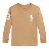 Ralph Lauren Shirt tinta unita con Logo Beige per Bambino 322853891023 BEIGE RALPH LAUREN 