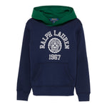 Ralph Lauren Felpa Chiusa tinta unita con Cappuccio In Contrasto Blu per Bambino 3229529489001 BLU RALPH LAUREN 