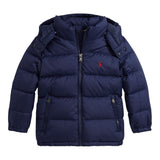Ralph Lauren Giubbino tinta unita con Cappuccio Blu per Bambino 322969861002 BLU RALPH LAUREN 