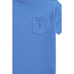 Ralph Lauren T-Shirt tinta unita con Taschino Azzurro per Neonato 322970333005 AZZURRO RALPH LAUREN 