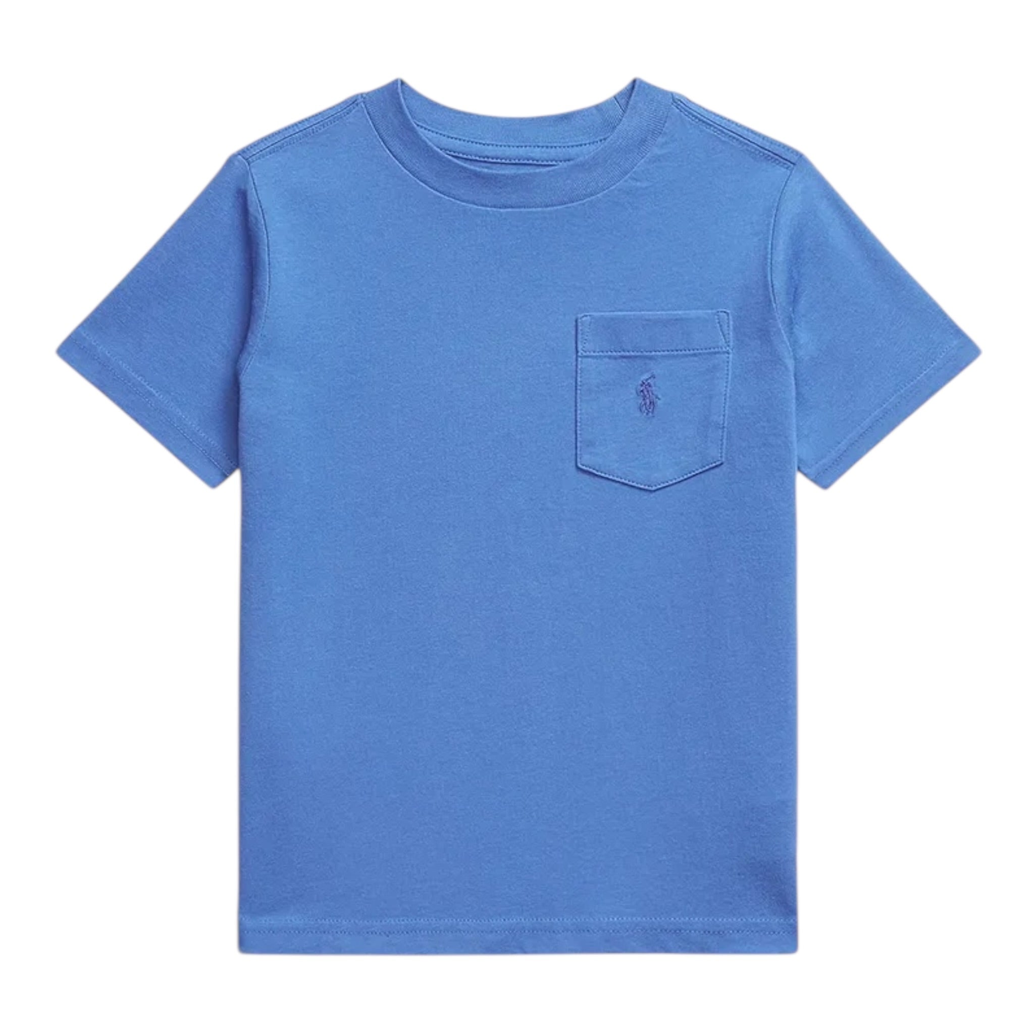 Ralph Lauren T-Shirt tinta unita con Taschino Azzurro per Neonato 322970333005 AZZURRO RALPH LAUREN 