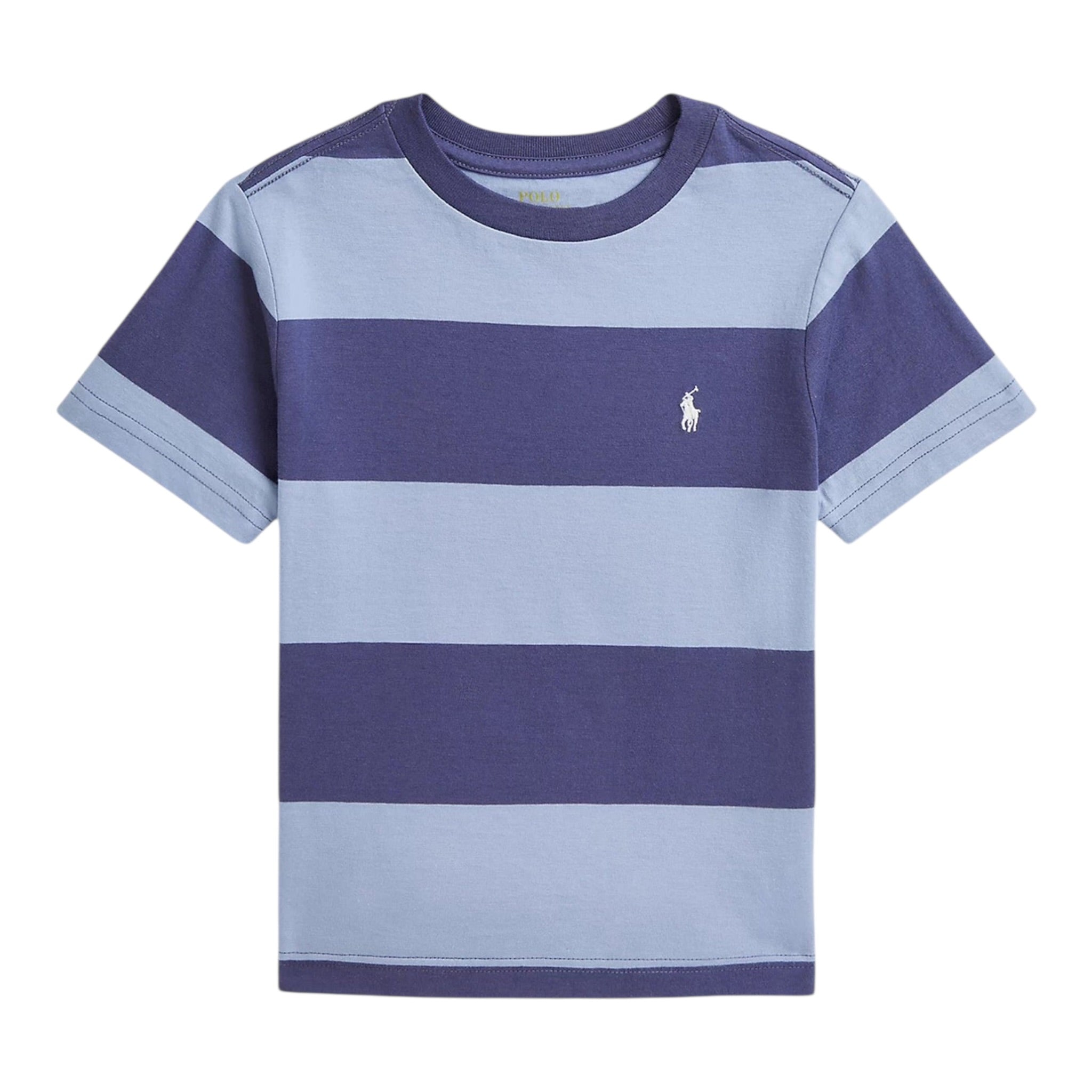Ralph Lauren T-Shirt tinta unita con Fantasia A Righe Azzurro per Neonato 322971158001N AZZURRO RALPH LAUREN 