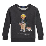 Ralph Lauren Felpa Chiusa Girocollo tinta unita con Stampa Grigio per Bambino 322979490001 GRIGIO RALPH LAUREN 