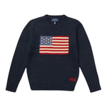 Ralph Lauren Maglia tinta unita con Stampa Blu per Bambino 323668285001 BLU RALPH LAUREN 