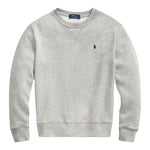 Ralph Lauren Felpa Chiusa Girocollo tinta unita con Logo Grigio per Bambino 323772102003 GRIGIO RALPH LAUREN 