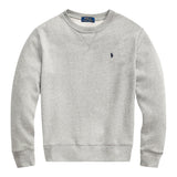 Ralph Lauren Felpa Chiusa Girocollo tinta unita con Logo Grigio per Bambino 323772102003 GRIGIO RALPH LAUREN 