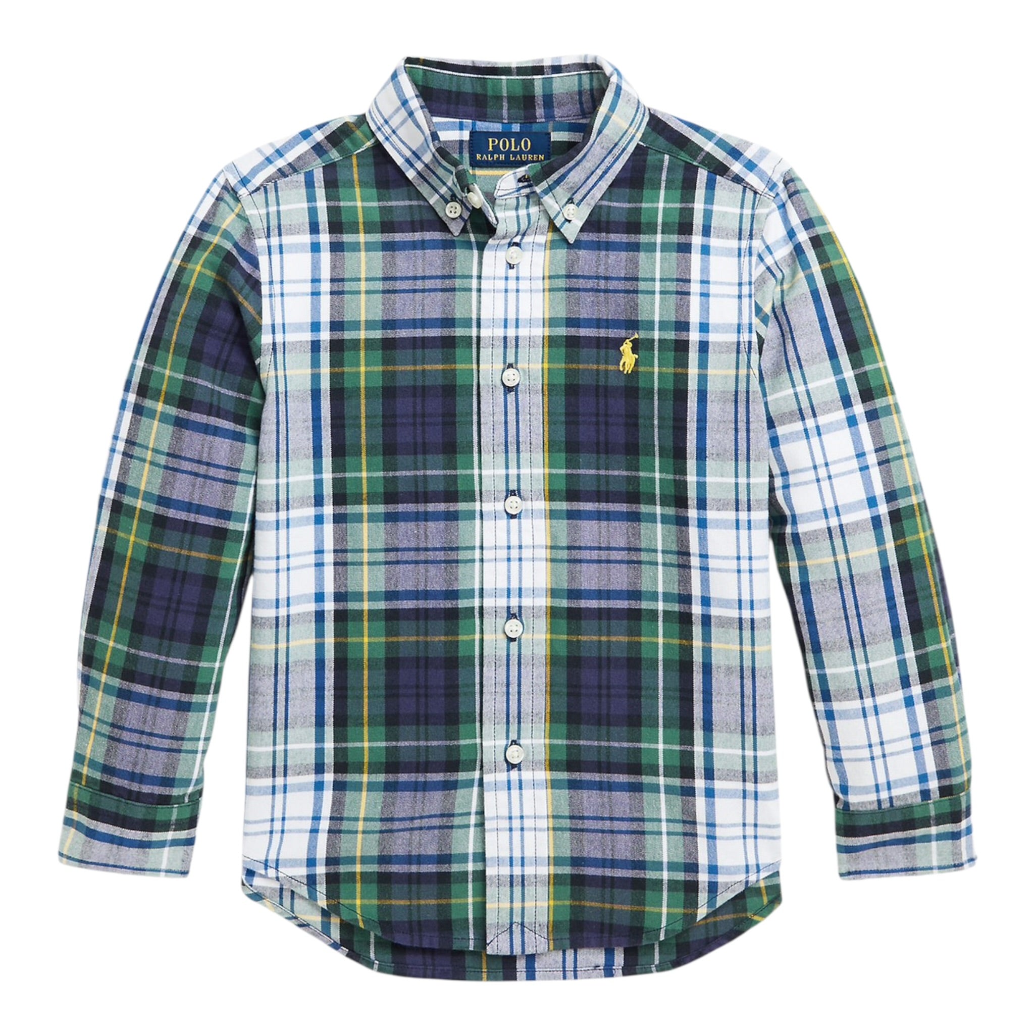 Ralph Lauren Camicia Bicolore con Fantasia Quadri Verde per Bambino 323952201002 VERDE RALPH LAUREN 