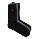 Ralph Lauren Set 3Paia Di Calzini Tricolore Blu per Bambino 443979301001 BLU RALPH LAUREN 