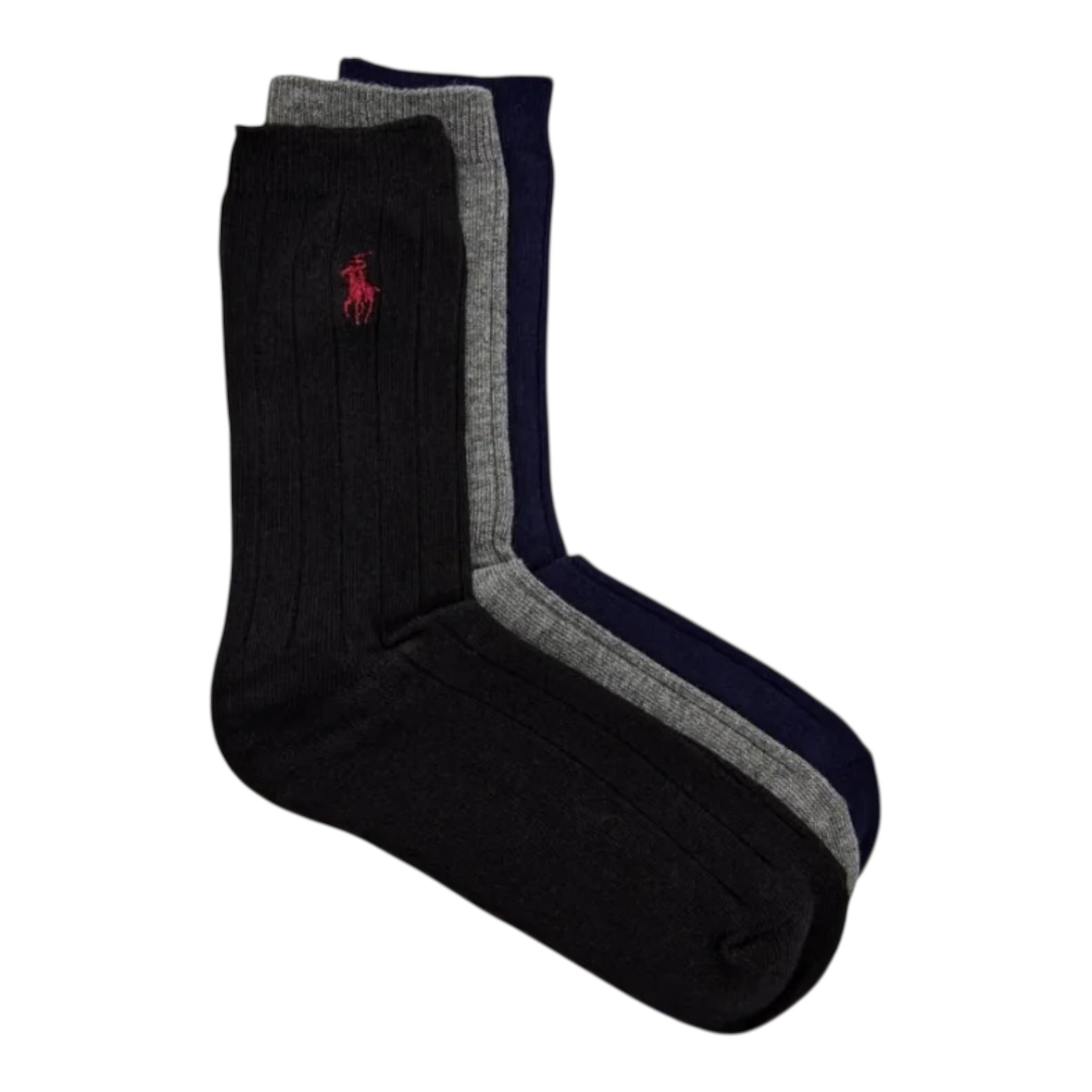 Ralph Lauren Set 3Paia Di Calzini Tricolore Blu per Bambino 443979301001 BLU RALPH LAUREN 