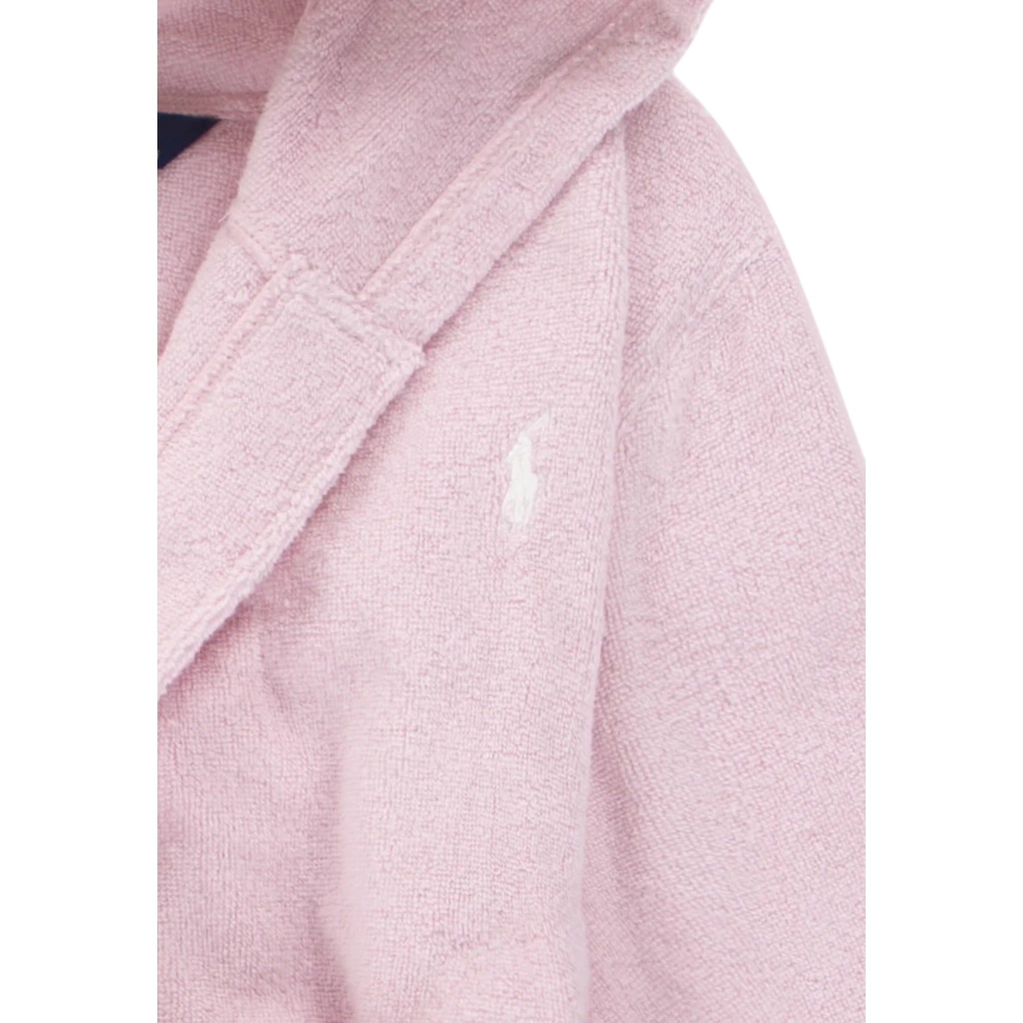 Ralph Lauren Accappatoio tinta unita con Cappuccio Rosa per Bambina 4P0188 ROSA RALPH LAUREN 