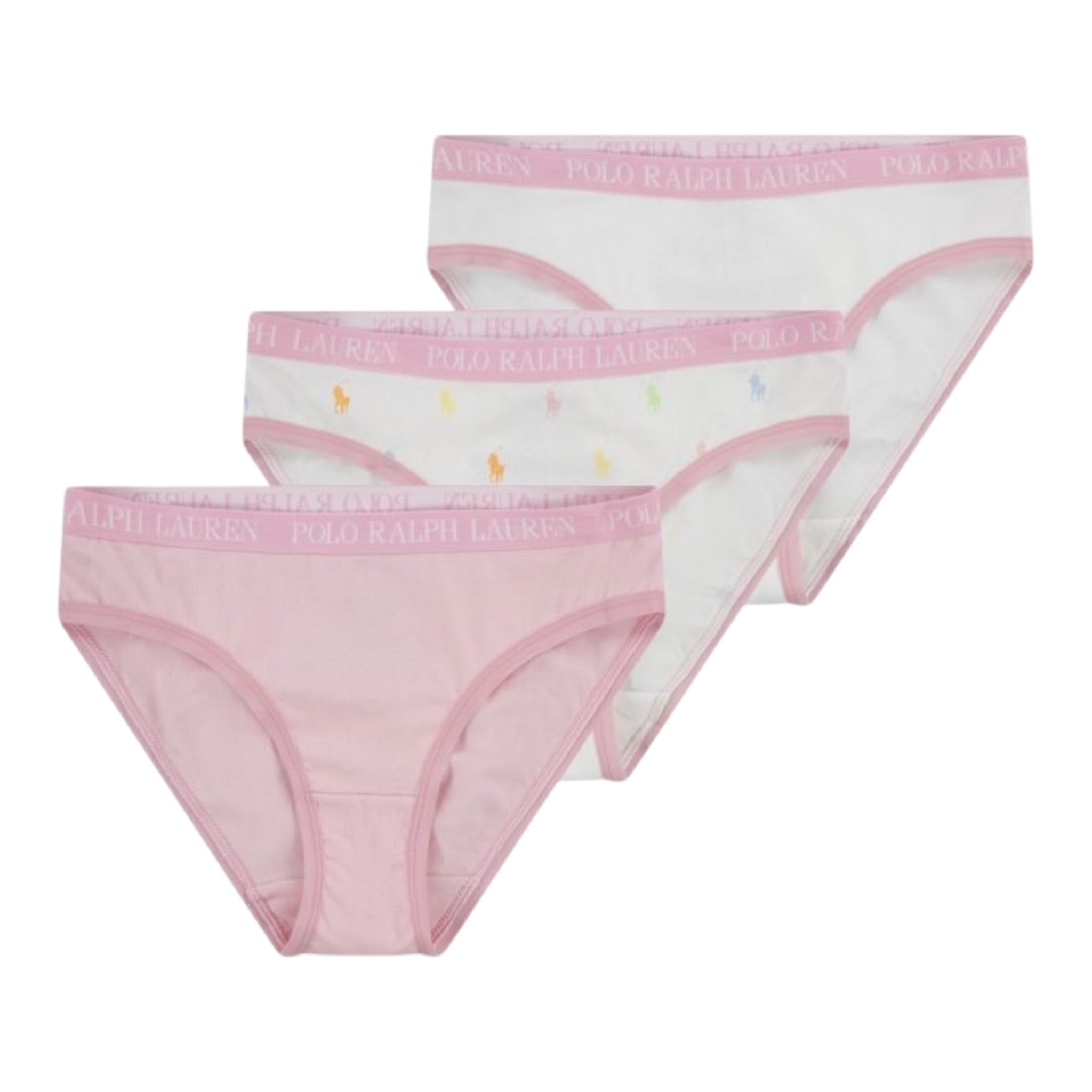 Ralph Lauren Set 3 Pezzi Slip Bicolore Bianco/Rosa per Bambina 4P5003 BIANCO/ROSA RALPH LAUREN 