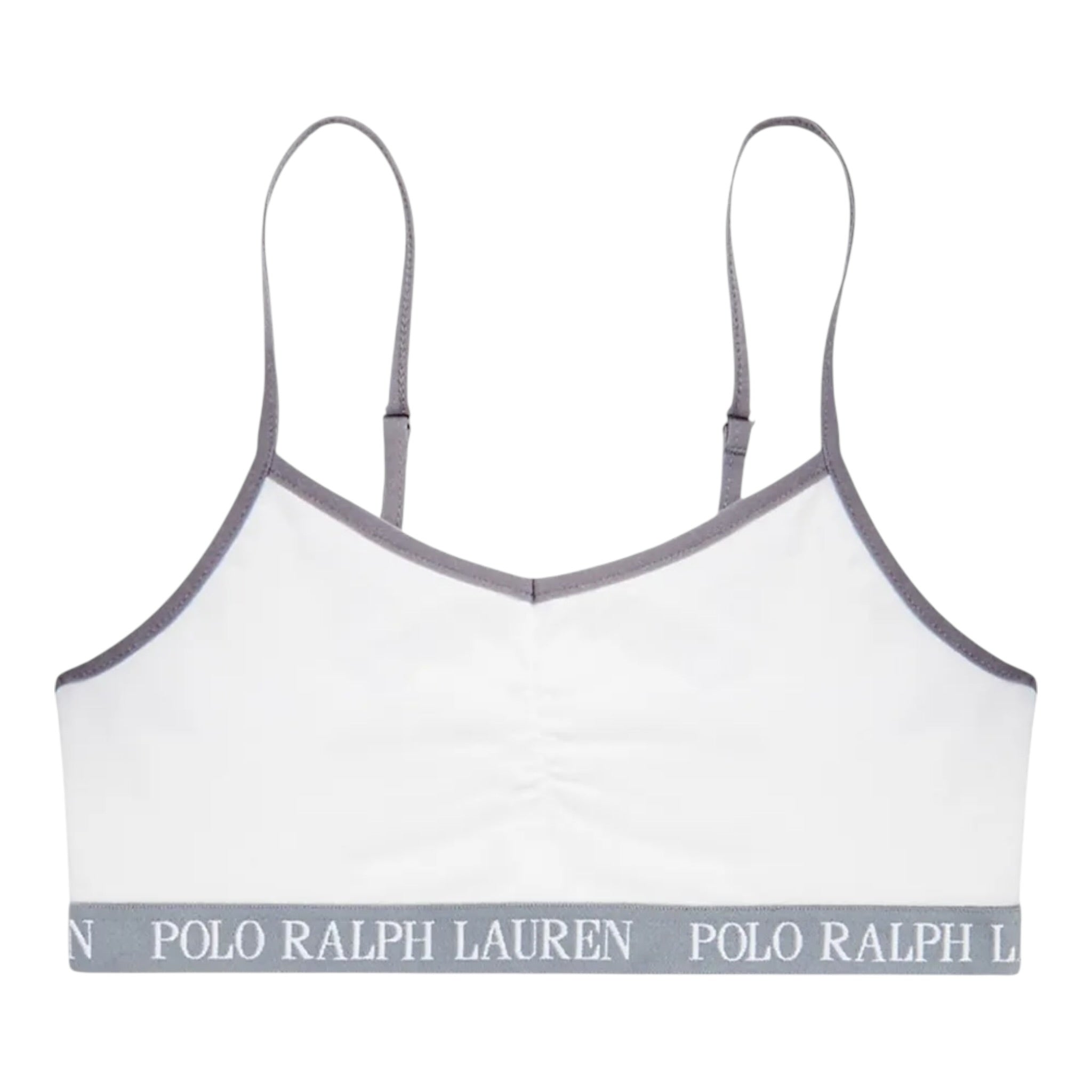 Ralph Lauren Set 2Pz Top Bicolore Bianco/Grigio per Bambina 4P5017 BIANCO/GRIGIO RALPH LAUREN 