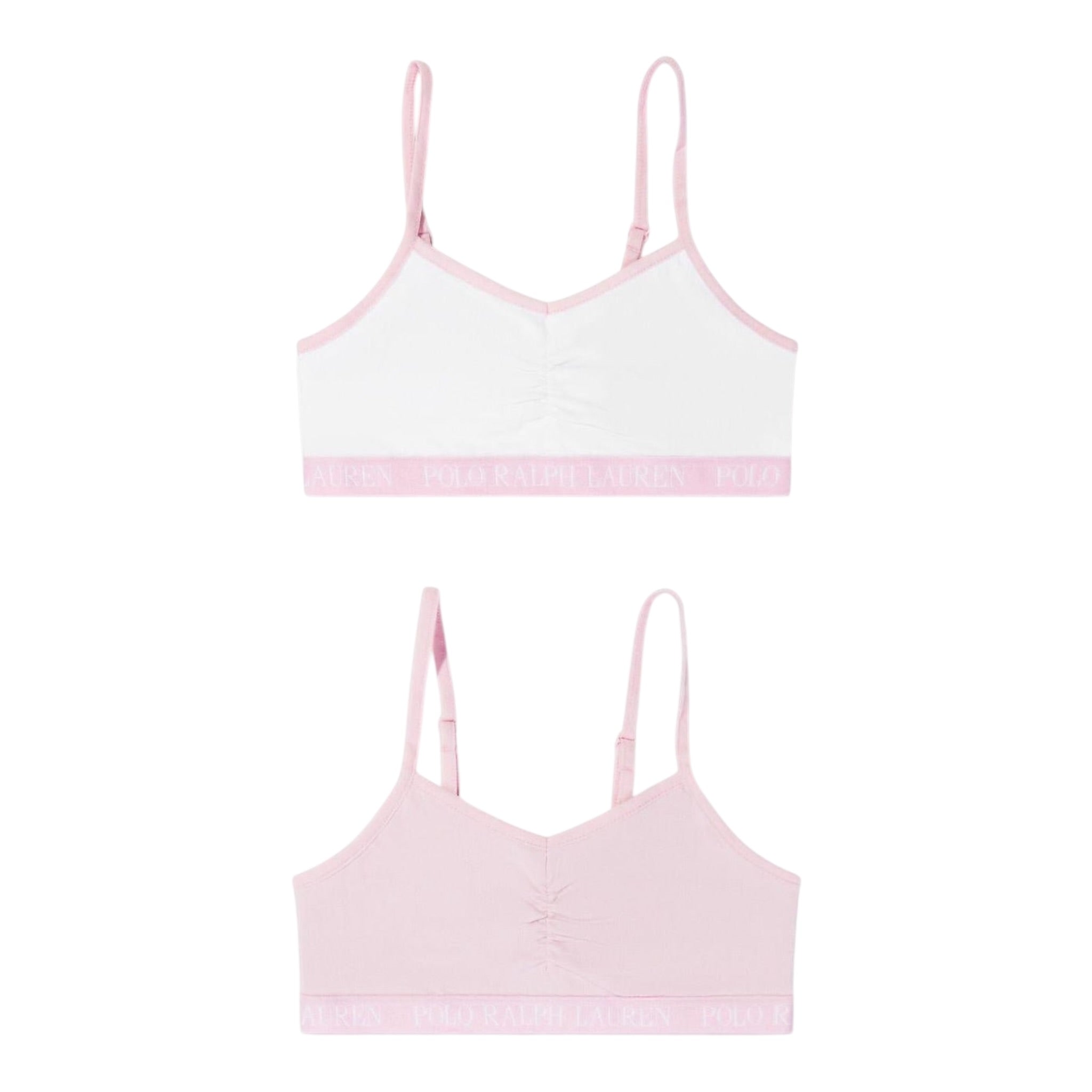 Ralph Lauren Set 2Pz Top Bicolore Bianco/Rosa per Bambina 4P5017 BIANCO/ROSA RALPH LAUREN 