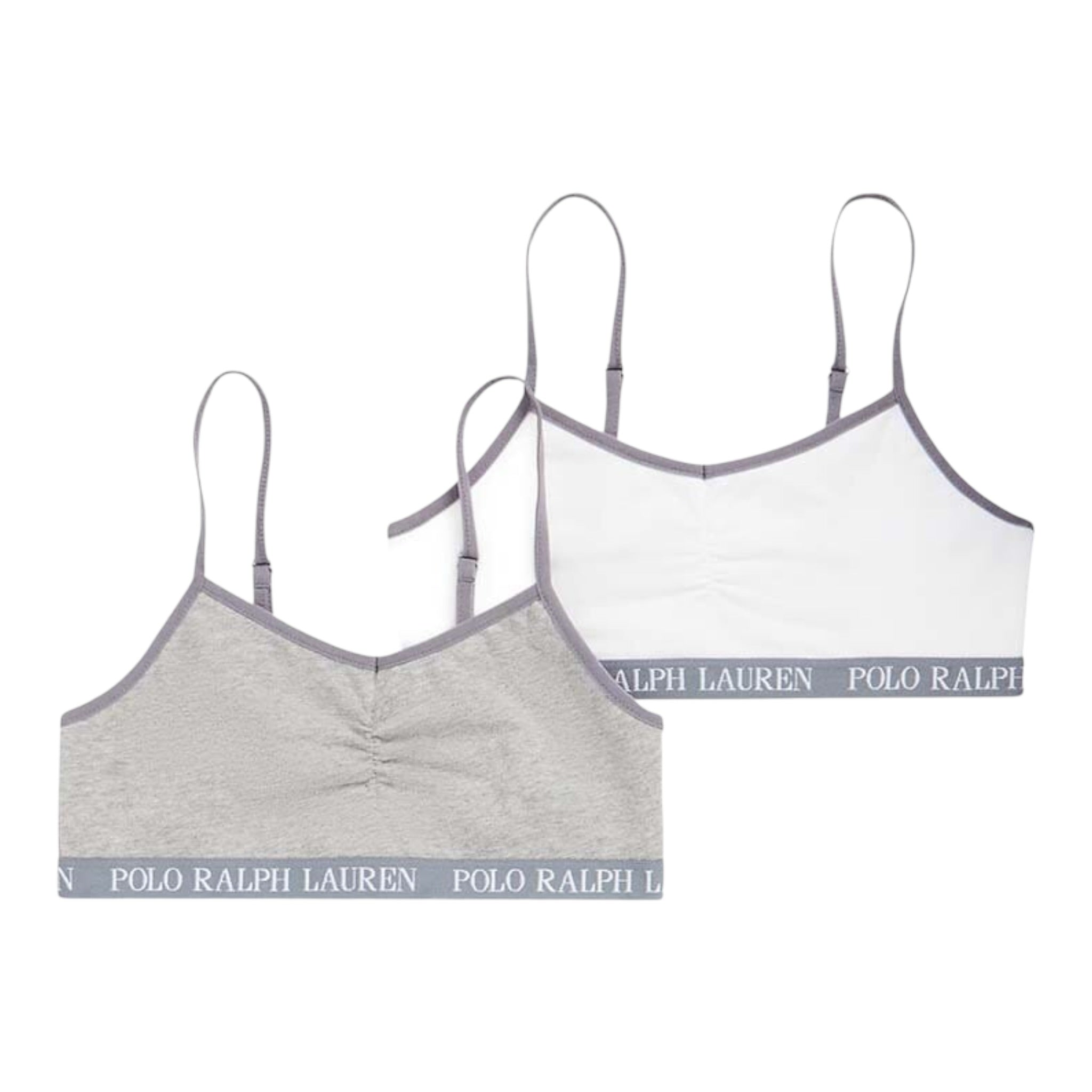 Ralph Lauren Set 2Pz Top Bicolore Bianco/Grigio per Bambina 4P5017X BIANCO/GRIGIO RALPH LAUREN 