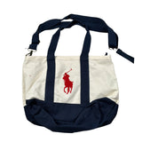 Ralph Lauren Borsa tinta unita con Logo Panna/Blu per Bambina 9AR023 PANNA/BLU RALPH LAUREN 