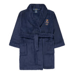 Ralph Lauren Accappatoio tinta unita con Cappuccio Blu per Bambino 9P0042 BLU RALPH LAUREN 