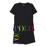 Ralph Lauren Completo 2 Pezzi T-Shirt-Bermuda tinta unita Nero per Bambino 9P0287 NERO RALPH LAUREN 