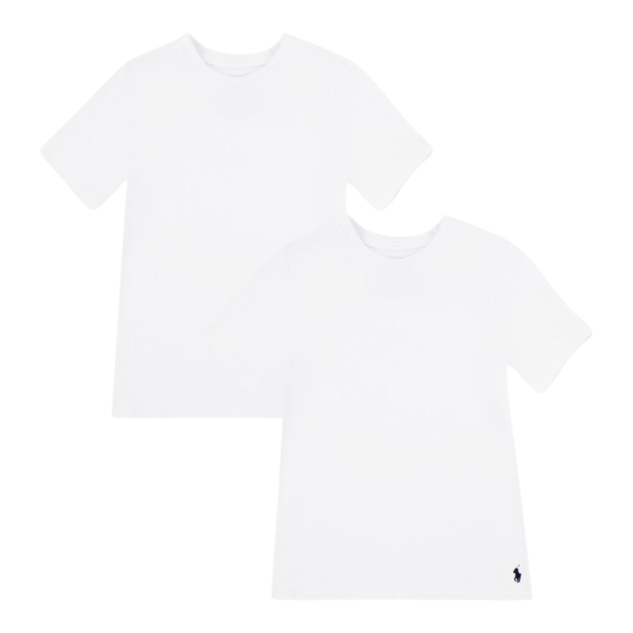 Ralph Lauren Set 2 Pezzi T-Shirt tinta unita Bianco/Nero per Bambino 9P5006 BIANCO/NERO RALPH LAUREN 