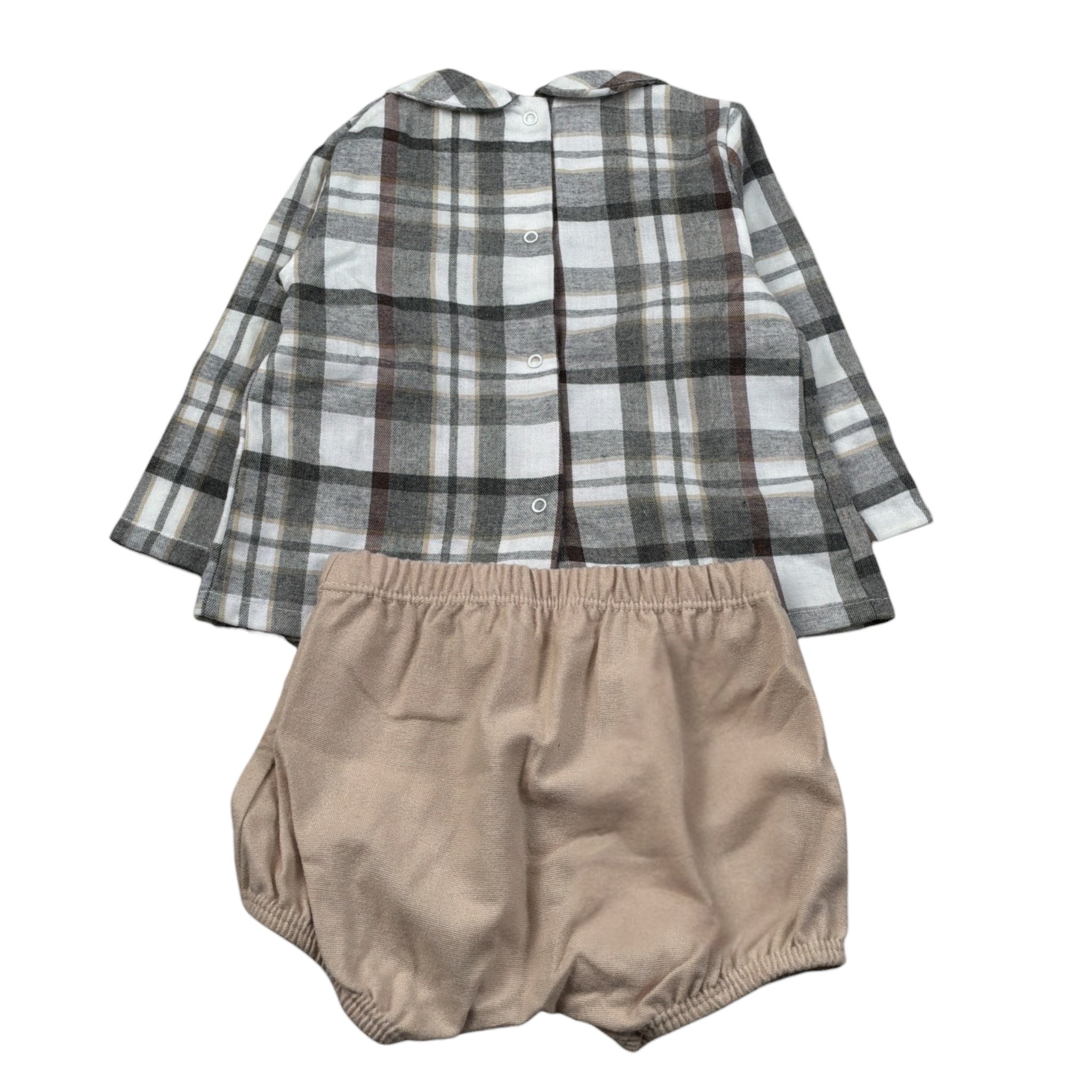 Rapife Completo 2 Pezzi Camicia-Culotte Grigio per Neonato 5218W24 GRIGIO RAPIFE 