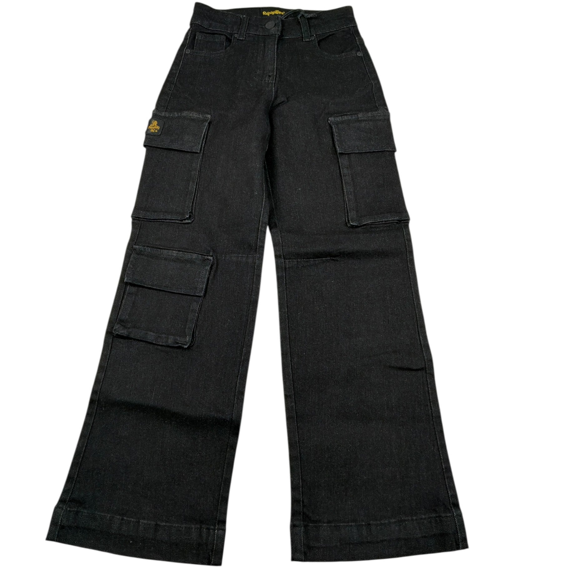 Refrigiwear Jeans tinta unita Modello Palazzo Nero per Bambina RG1415W25 NERO REFRIGIWEAR 