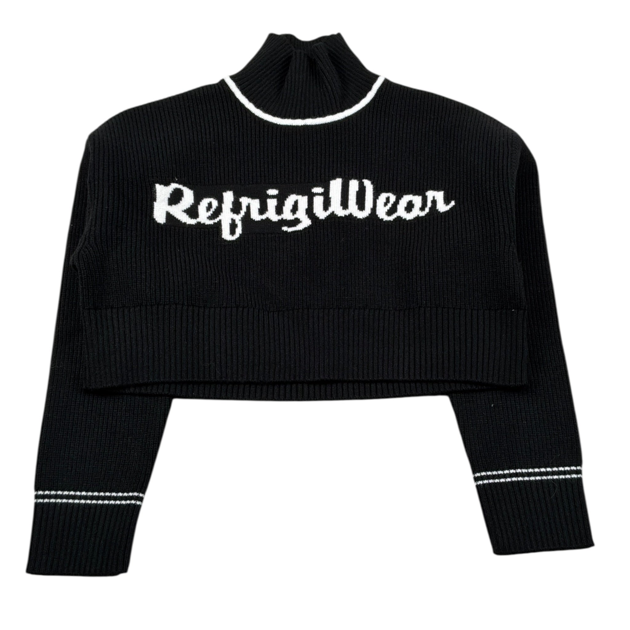 Refrigiwear Maglia Collo Alto tinta unita con Logo Nero per Bambina RG1416W25XX NERO REFRIGIWEAR 
