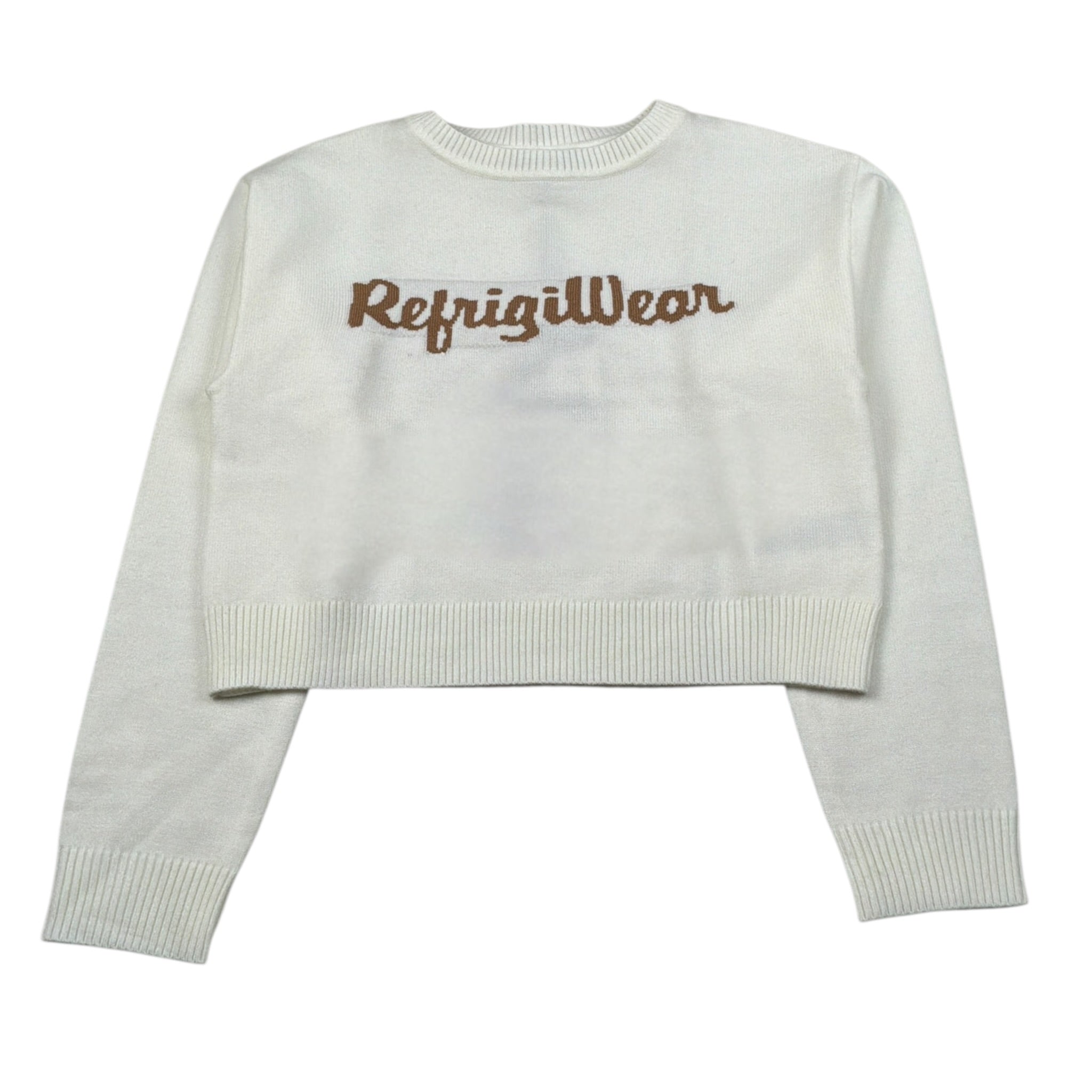 Refrigiwear Maglia Girocollo tinta unita con Stampa Panna per Bambina RG1452W25X PANNA REFRIGIWEAR 