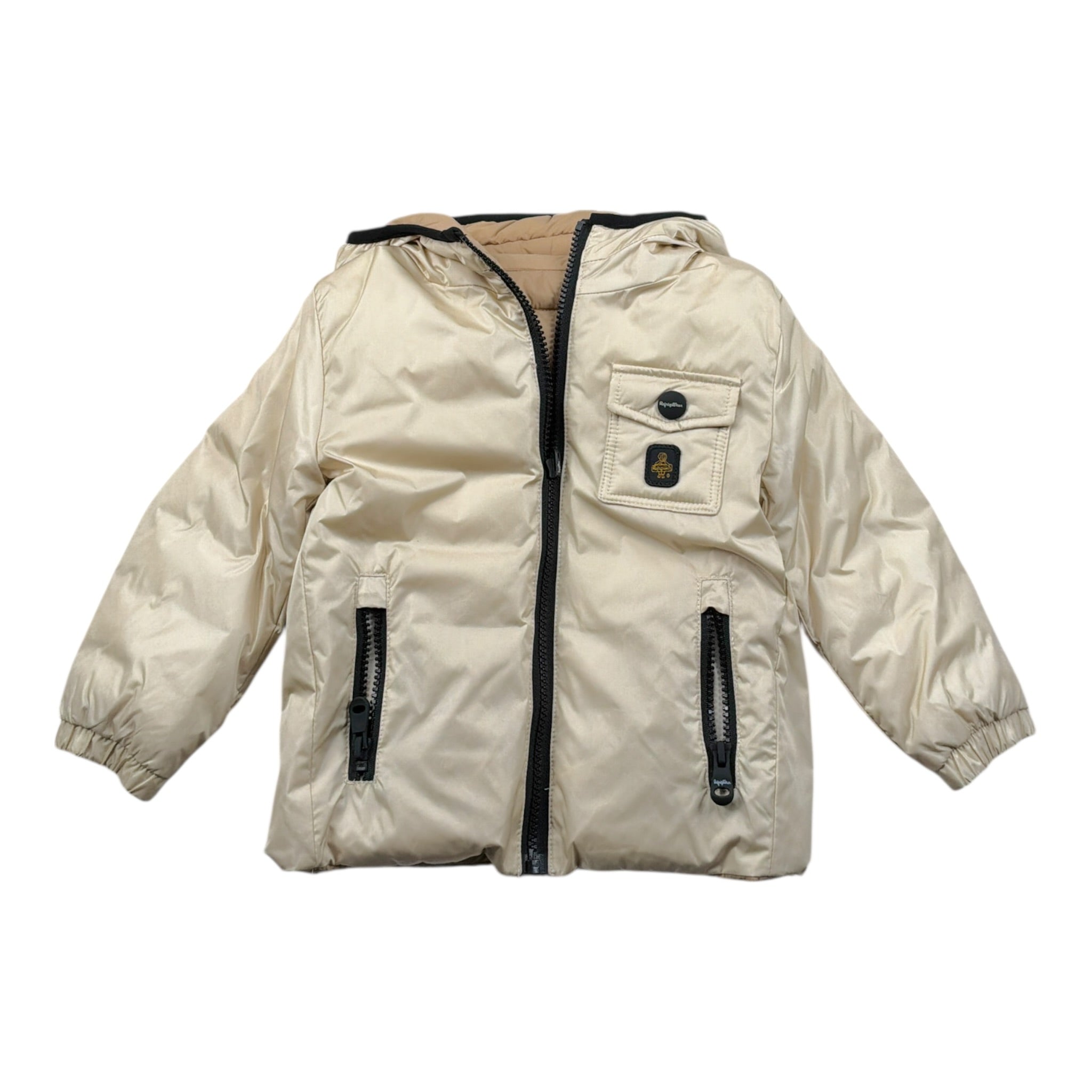 Refrigiwear Giubbino Reversibile con Zip E Cappuccio Beige per Neonato RWN825 BEIGE REFRIGIWEAR 