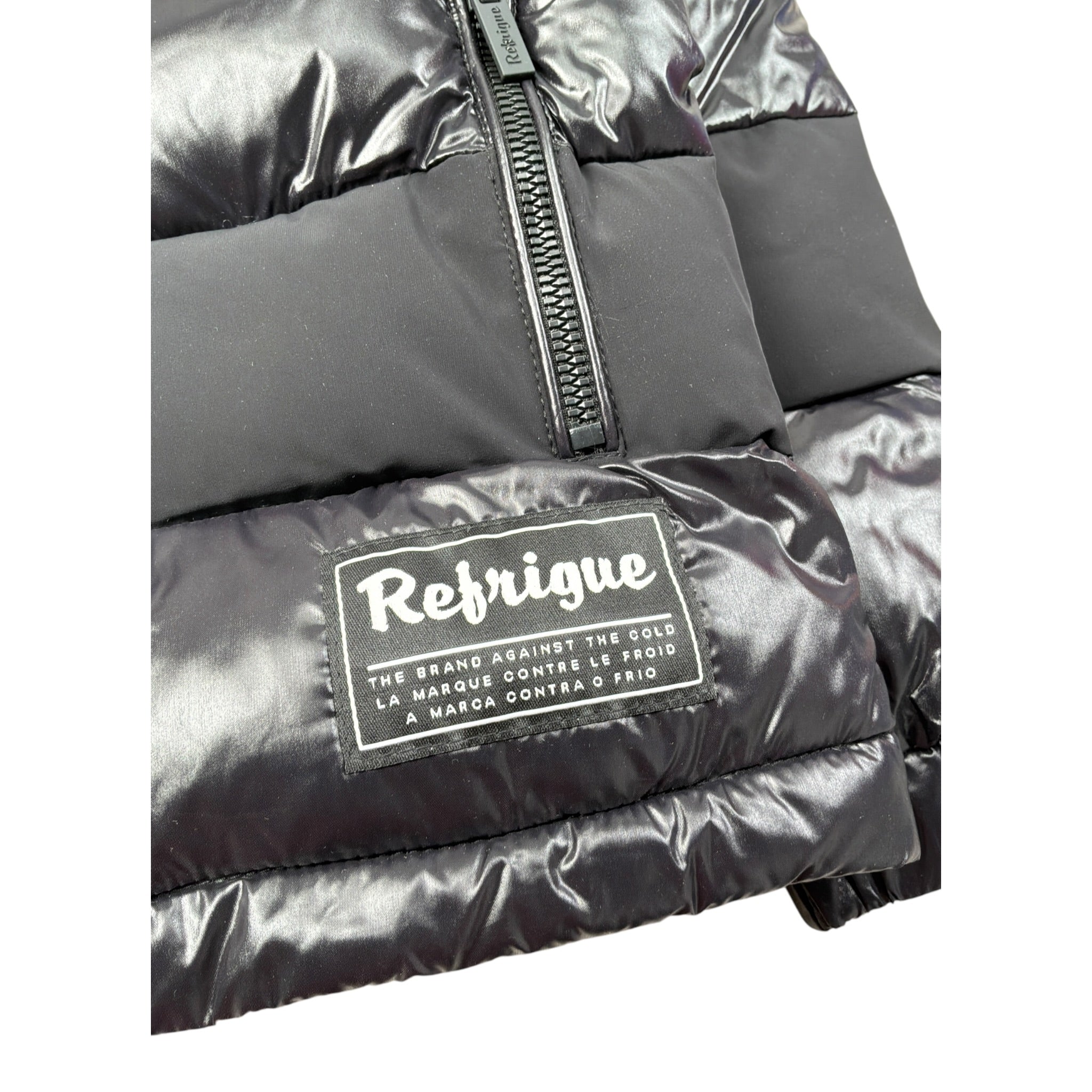 Refrigue Giubbino tinta unita con Zip Nero per Bambino 2831O000031X NERO REFRIGUE 