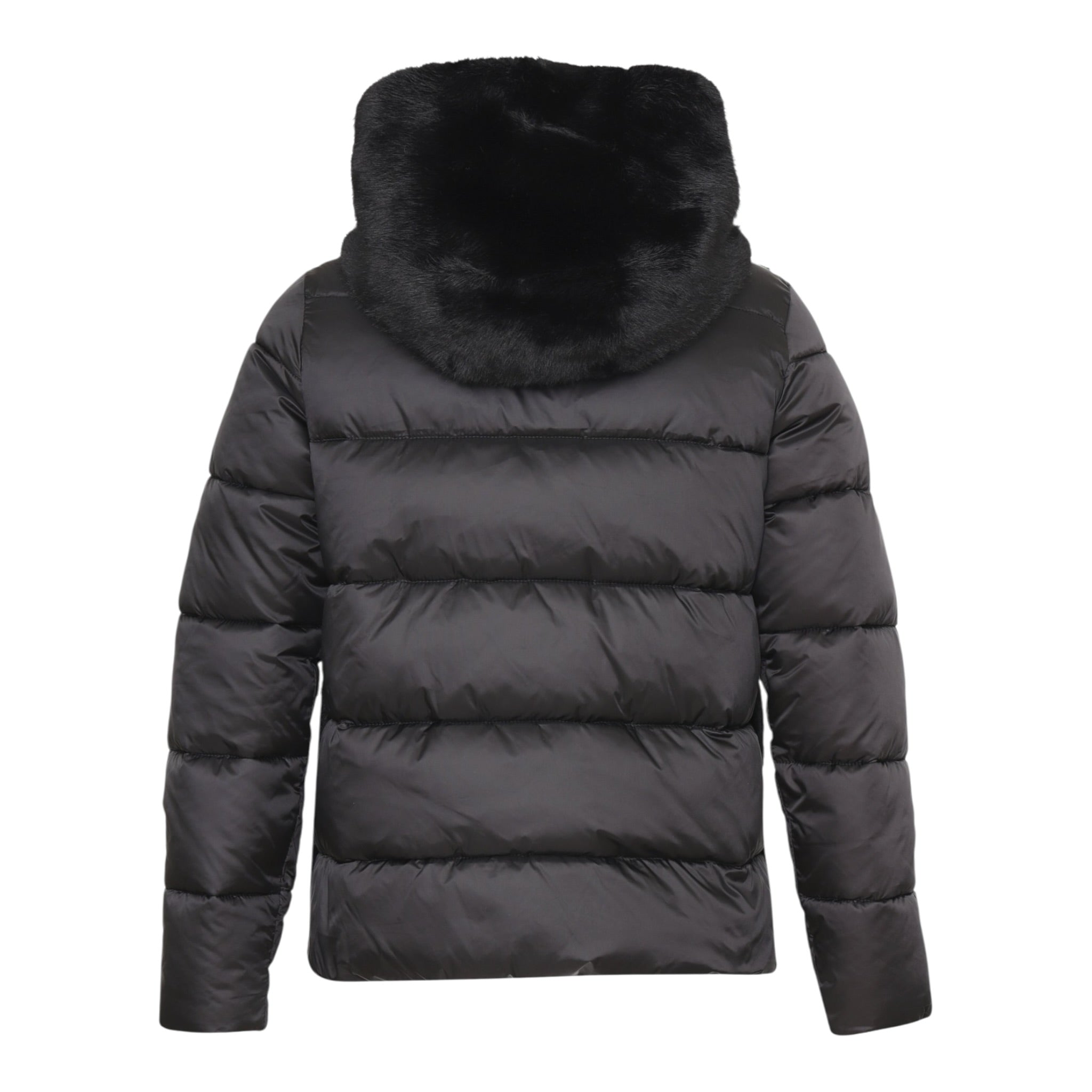 Refrigue Giubbino tinta unita con Cappuccio Reversibile Nero per Bambina 2841O00003 NERO REFRIGUE 